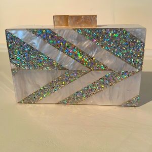 White and Silver Clutch